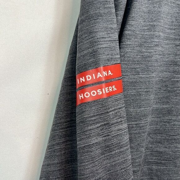 Level Wear Gray Indiana Hoosiers 1/4 zip hooded shirt size XL EUC - Picture 4 of 11